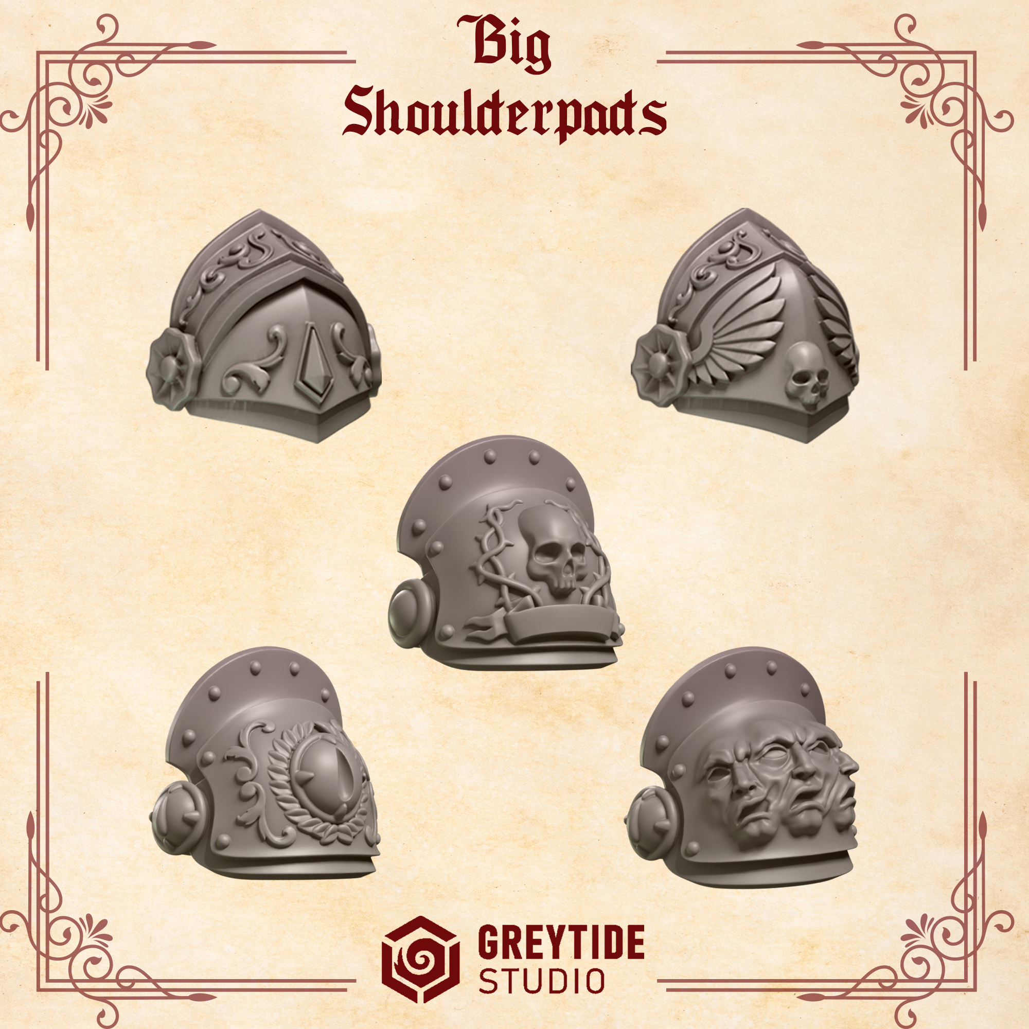 Crimson Lords Big Shoulderpads