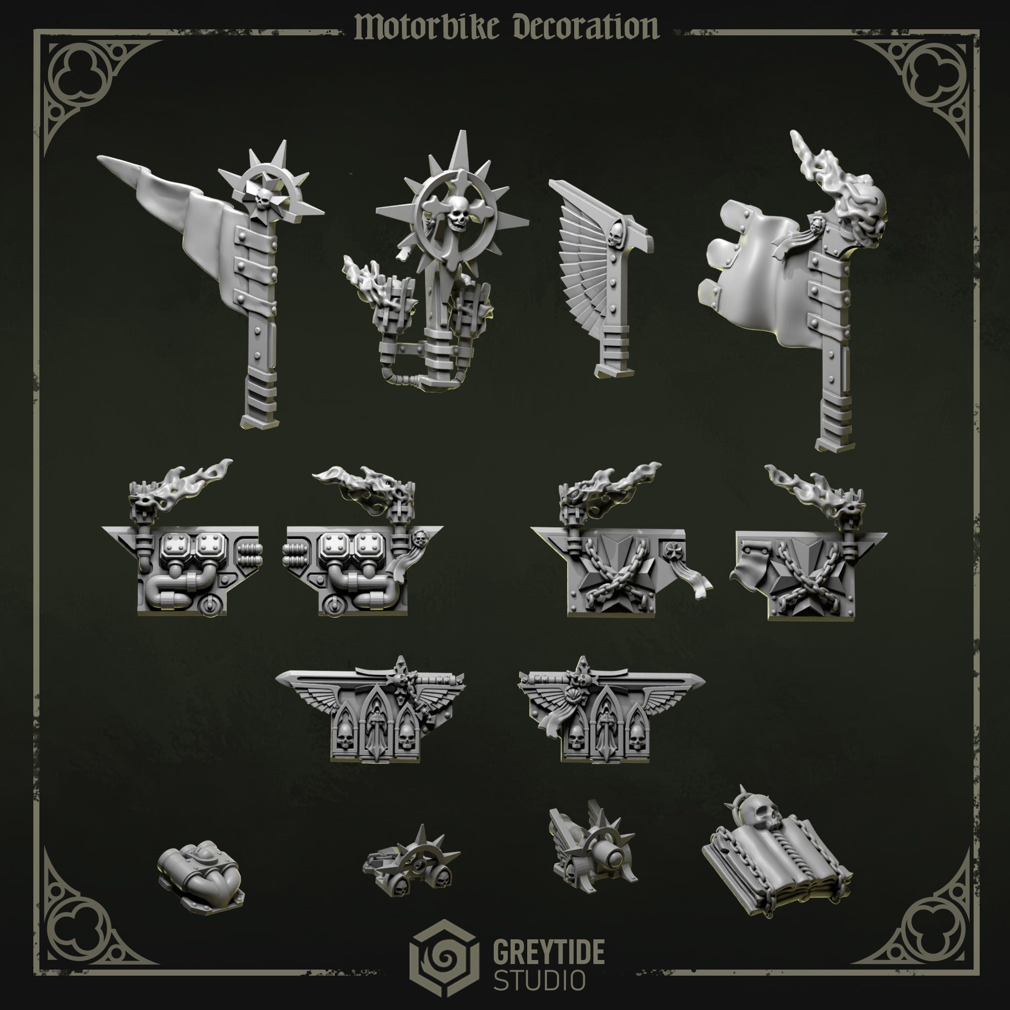 Lions Pride/Eternal Crusaders Motorbike Decorations