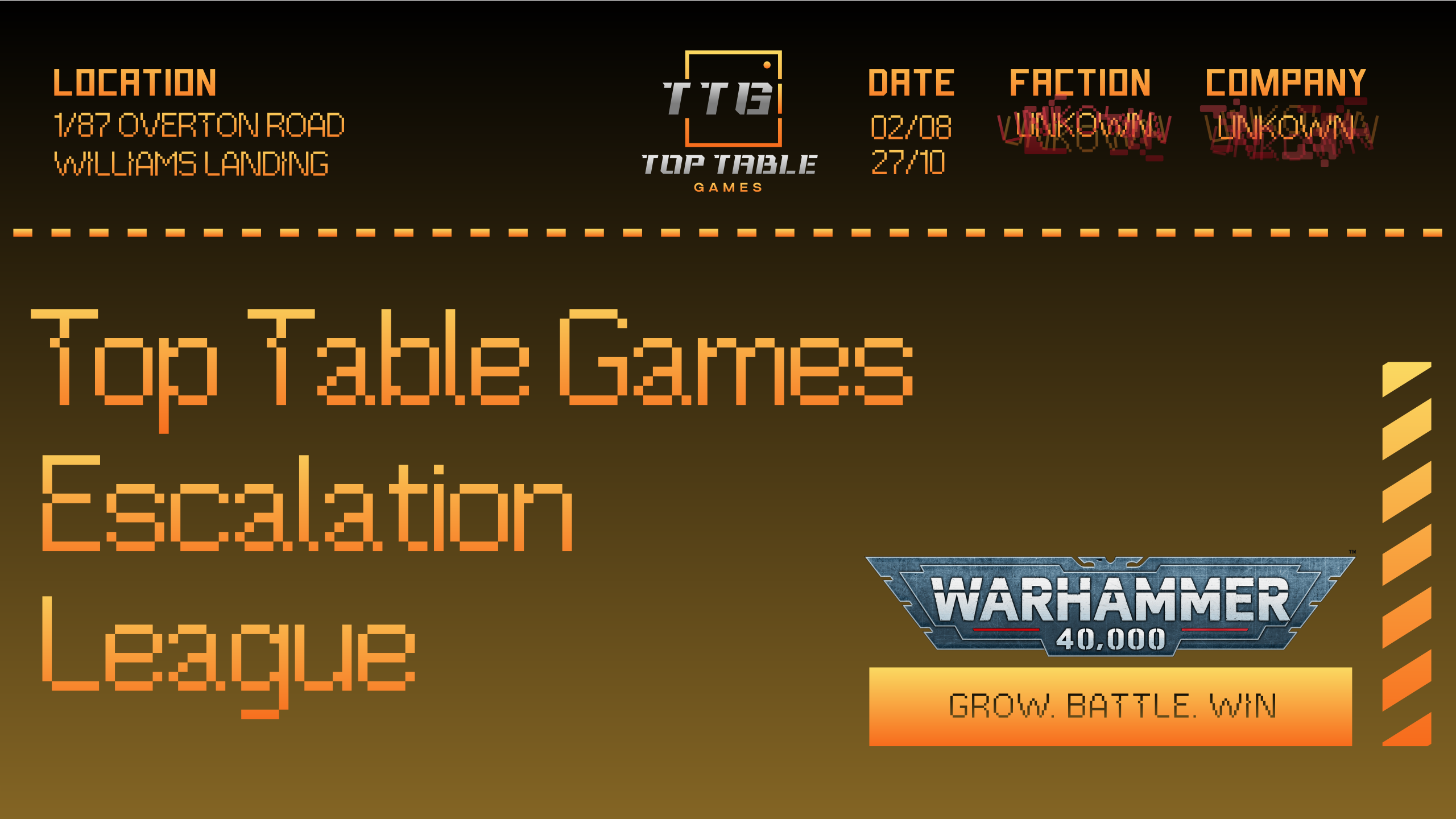 Warhammer 40k Escalation league